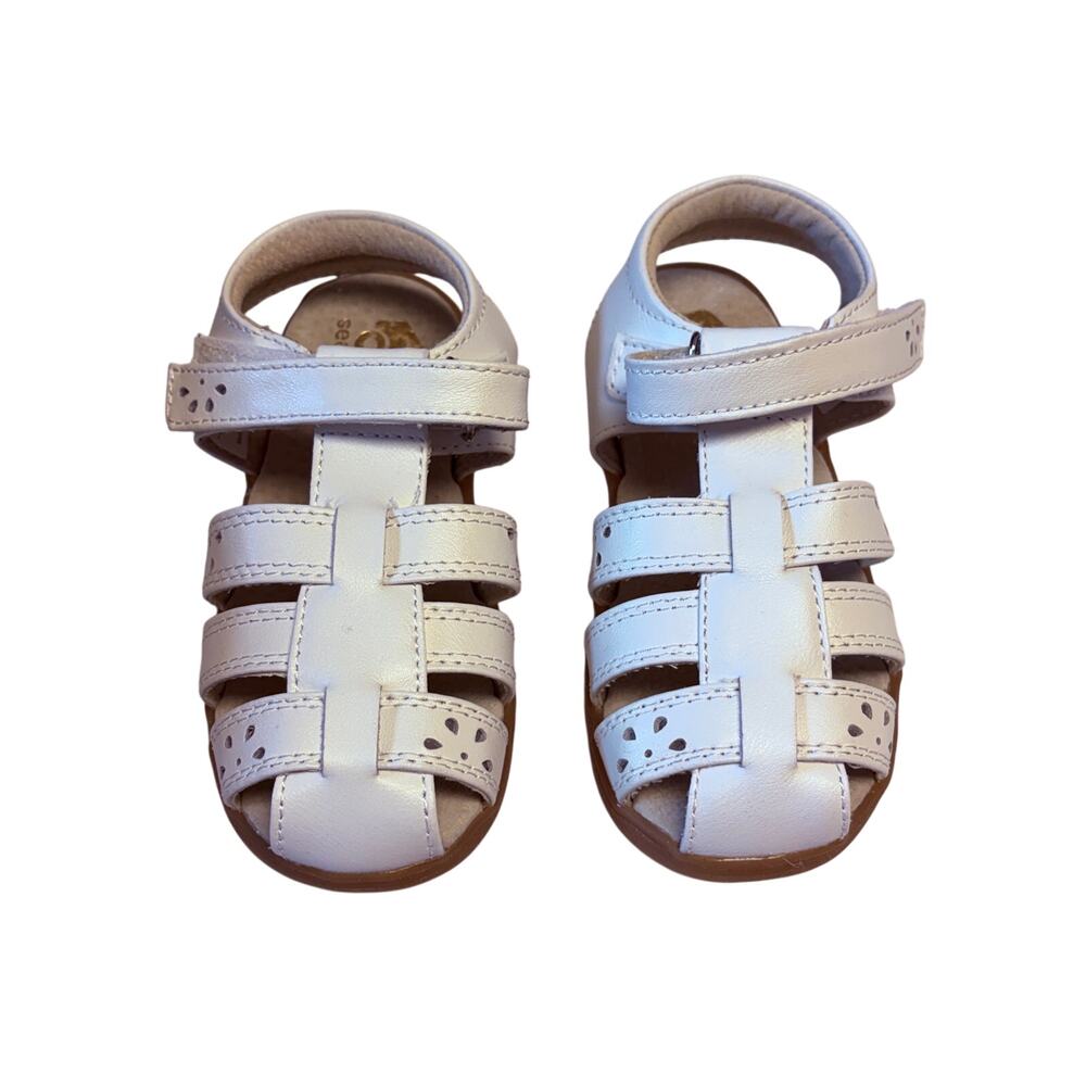See Kai Run White Fisherman Sandals Toddler Girls Size 10 Hook & Loop